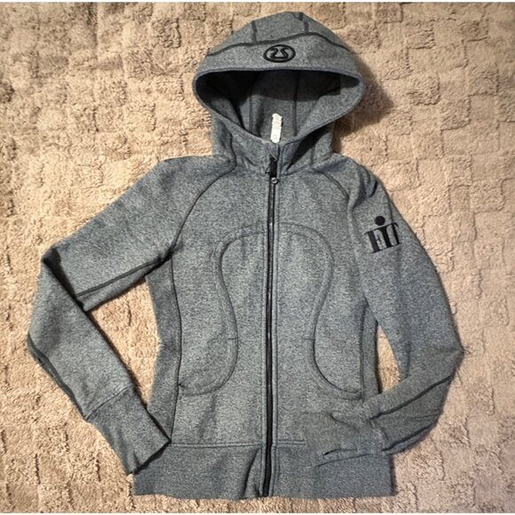 lululemon athletica Tops - Lululemon X FiT Scuba Hoodie III Speckled Black French Terry Full-Zip Jacket 6